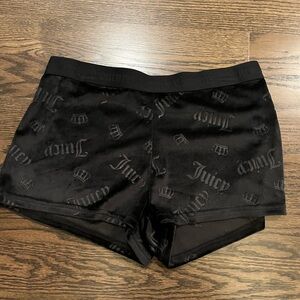 Juicy Couture Black Women's Shorts velour large logo